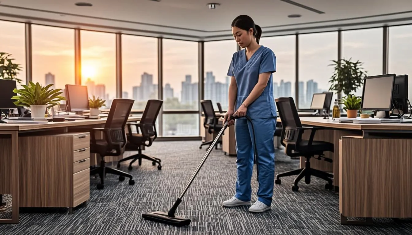 Уборка офиса клининговой компанией — визуал для B2B-раздела сайта