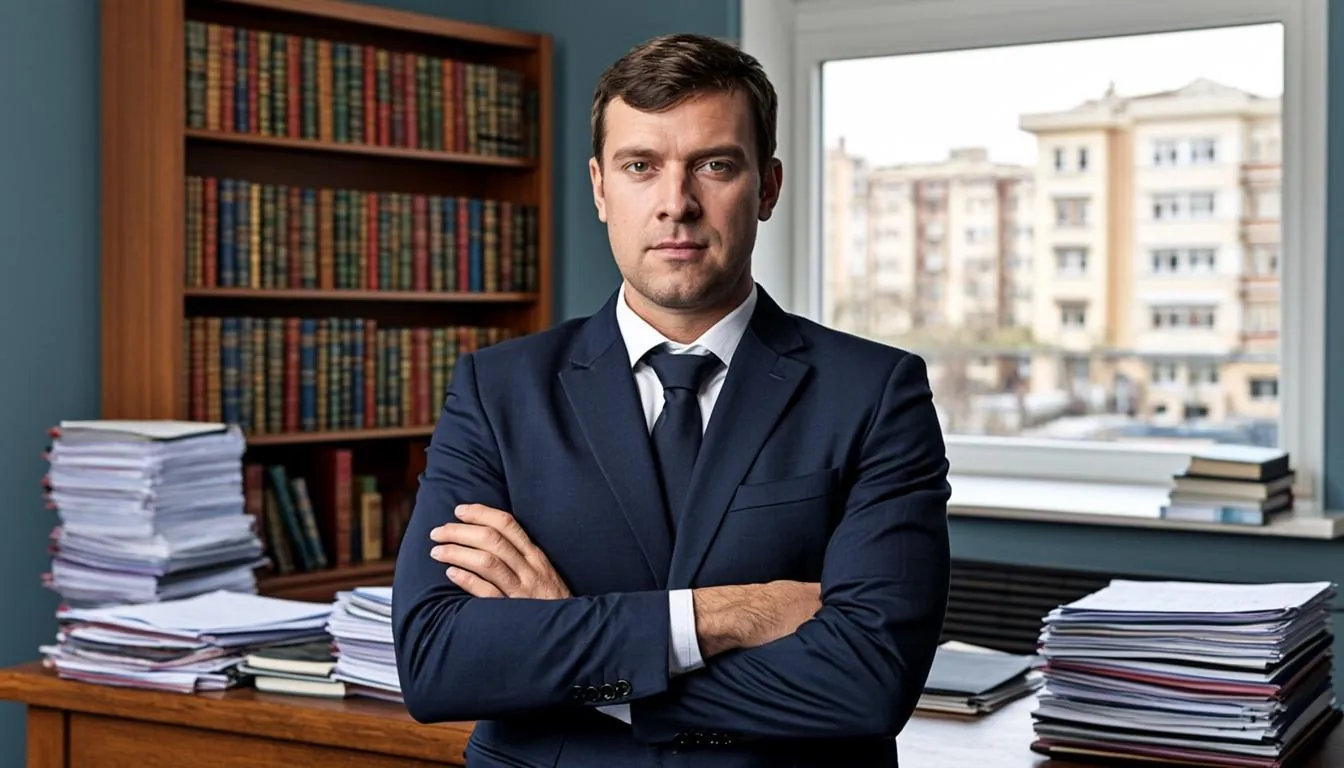Юрист в кабинете юридической фирмы — демо-контент сайта юриста от ПРОДА